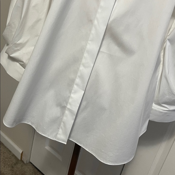 Classic White Lafayette 148 New York Women’s Button Down Shirt Size 14 - Picture 4 of 16